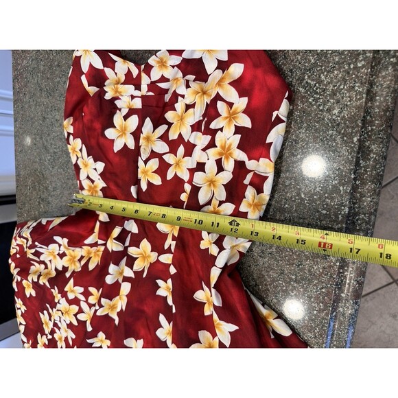 Vtg 80s Hawaiian Royal Creations Smocked Halter Pleated Bust Circle Sun Dress L - Picture 10 of 14